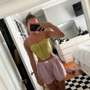 PLT green corset top